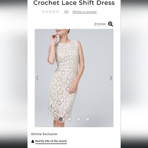 White house black market crocheted lace dress